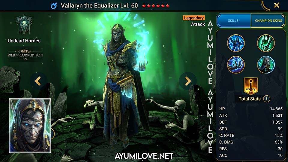 Raid Shadow Legends Vallaryn the Equalizer Champion Lore