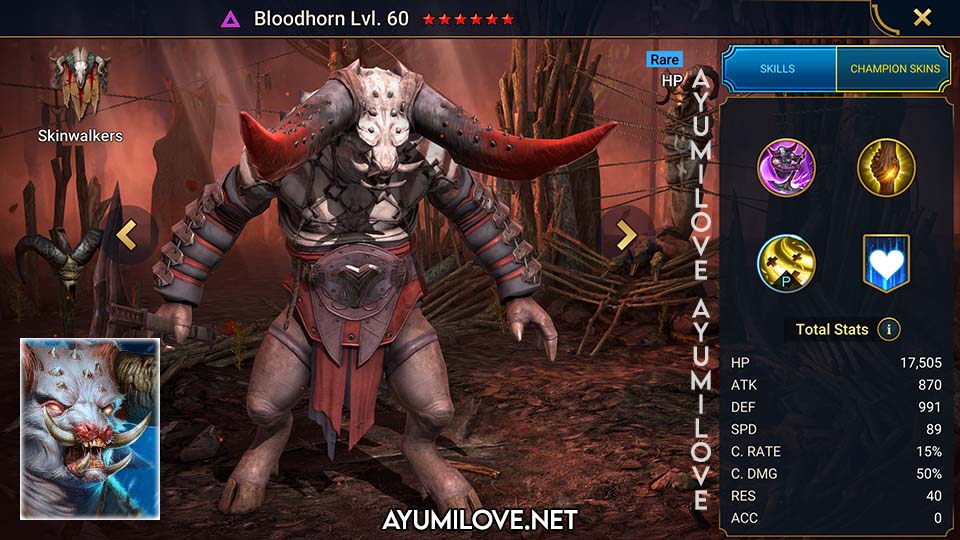 Raid Shadow Legends Bloodhorn Skill Mastery Equip Guide