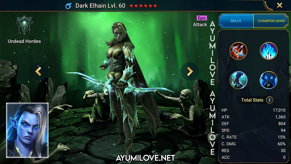 raid shadow legends elhain build