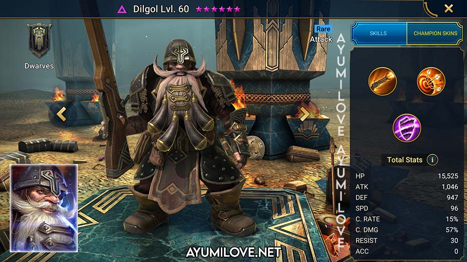 Raid Shadow Legends Dilgol Skill Mastery Equip Guide