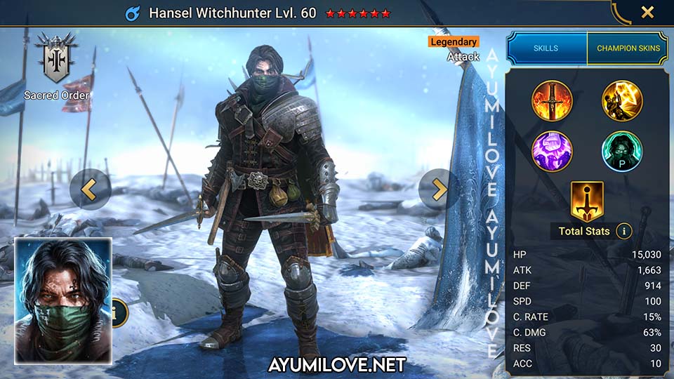 Raid Shadow Legends Hansel Witchhunter Champion Lore