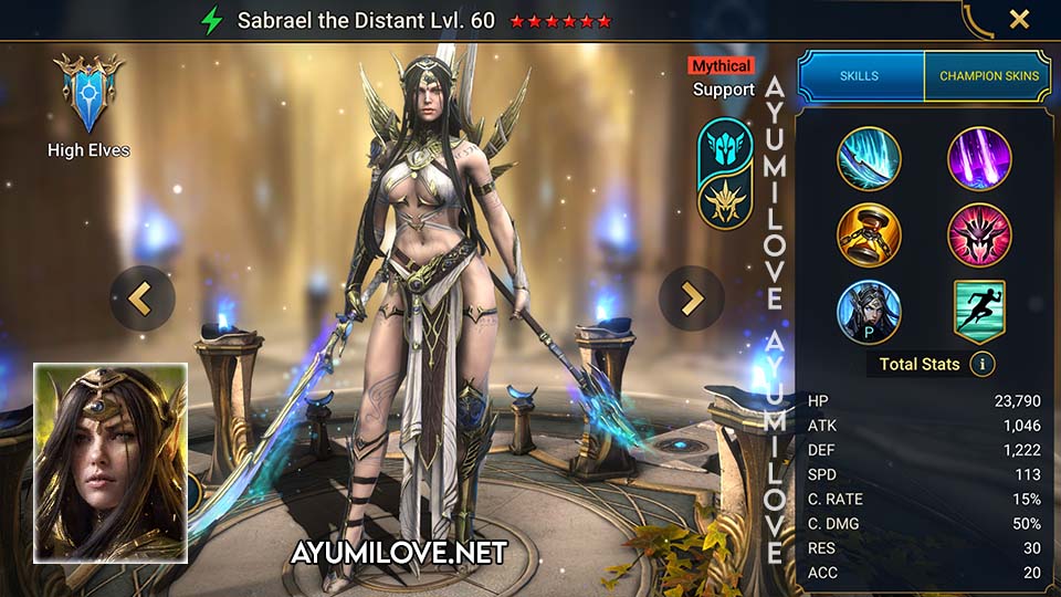 Raid Shadow Legends Sabrael the Distant Skill Mastery Equip Guide