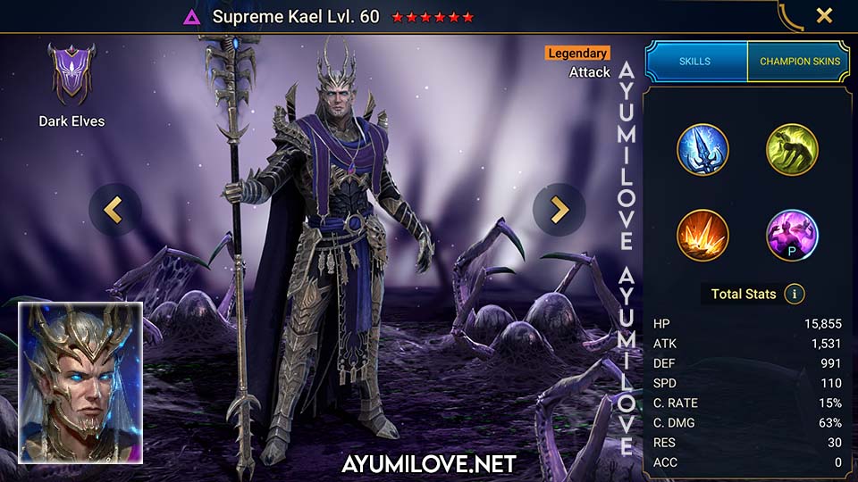 6 star, raid shadow legends, kael