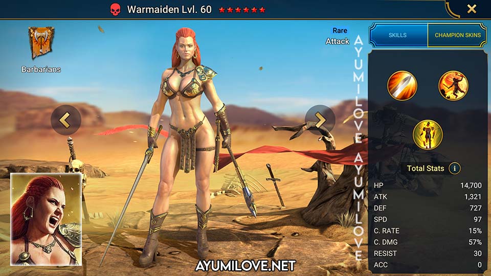 Raid Shadow Warmaiden Skill Mastery Equip Guide