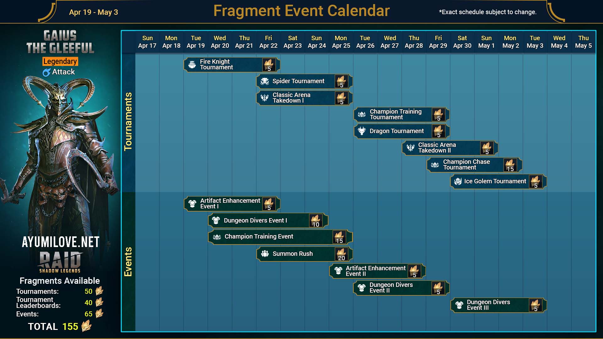 Raid Shadow Legends Events Calendar Printable Calendar 2023