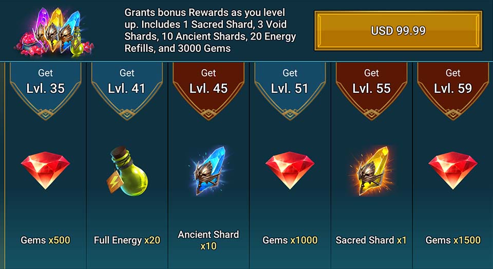 raid shadow legends chained offer